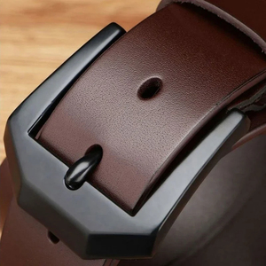 Nuevos cinturones de piel sintética de primera calidad, cinturones de cuero personalizados de lujo para hombres, cinturones de piel sintética de Color negro y marrón informales, fabricante personalizado - Product Image 5