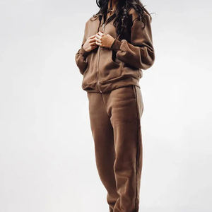 Ropa Deportiva de Invierno Unisex de Alta Calidad, Ropa de Calle con Logotipo Personalizado, Chándal de Talla Grande con Pantalones de Felpa Cómodos, 100% Algodón - Product Image 1