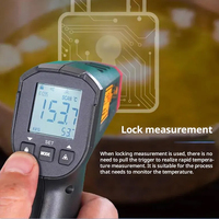 Termometer Digital Uni-T UT306S Non-Kontak Industri Pengukur Suhu Inframerah Laser 50-500 Tester Pistol Suhu