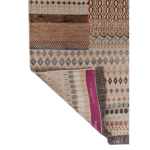 Manchaha Luxury Ivory Hand Knotted Wool Bamboo Silk Rug Geometric Modern Design Plush Pile <b>Washable</b> Carpet for Teens-Les-2728 - Product Image 5