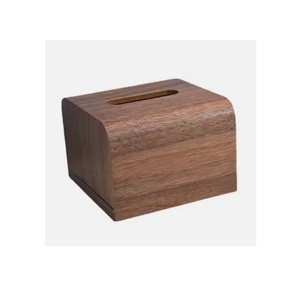 Nouvelle arrivée de boîte à mouchoirs en bois de finition noyer fait à la main pour un usage domestique pour contenir du papier de soie - Product Image 6