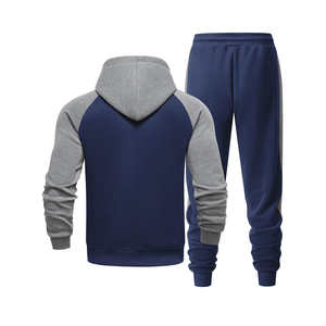 Survêtements de jogging deux pièces de haute qualité pour hommes, survêtements à capuche doux et respirants, motif solide pour l'hiver et l'été - Product Image 2