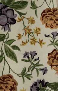 Haute qualité fait à la main Premium touffeté laine brodé abstrait fleur tapis soie matériel rouleau pour travail à domicile salon chambre prière - Product Image 2