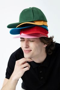 Unisex 6-bảng điều chỉnh Mũ bóng chày Đồng bằng bông <span class=keywords><strong>topi</strong></span> với vải denim giản dị và bên áp dụng - Product Image 5