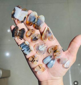 Alta calidad de Grado Superior InfinityStones Natural Montana ágata cabujón corte par de piedras preciosas sueltas de Rajasthan 3-6mm - Product Image 3