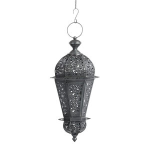 Wholesale Black Metal <b>Moroccan</b> Hanging Candle Lantern Vintage Style Decorative Iron Home <b>Decor</b> Wedding & Ramadan Lantern - Product Image 1