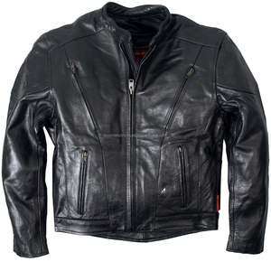 Chaqueta de moto de cuero genuino OEM | Chaqueta impermeable para montar al aire libre | Equipo de cuero de motorista cálido de invierno para hombres - Product Image 1