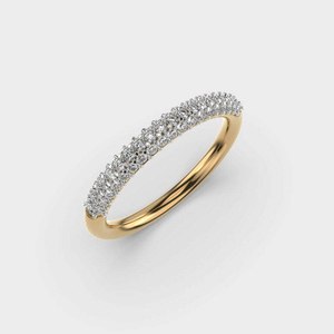 1.50 Carat Lab Grown <b>Diamond</b> 14K Solid Gold Wedding Band Pave Setting Half Eternity Ring Romantic Style <b>Jewelry</b> for Women Party - Product Image 2