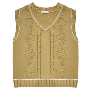 2025 nouvelle tendance haute qualité hommes chandails gilets pulls tricoté col en V tricots personnalisé sans manches pull gilet hommes - Product Image 1