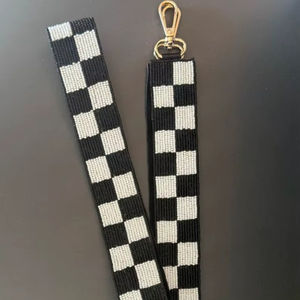 <b>Christmas</b> Beaded Purse Strap Bag Strap Sorority Gameday Strap Customized Strap With Detachable Hooks Ho Ho Ho beaded belts - Product Image 1