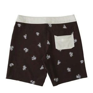 OEM Custom <b>Men</b> Swim <b>Shorts</b> Charcoal Black <b>White</b> Pineapple Print Beachwear Canvas Anti-UV Waterproof Eco-Friendly Quick <b>Shorts</b> - Product Image 2