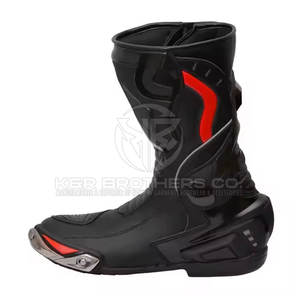 Chaussures de moto pour hommes avec design à lacets et matériau résistant à l'abrasion Chaussures de moto pour hommes sportifs - Product Image 3