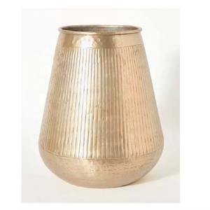 Florero de aluminio dorado de lujo, maceta artística hecha a mano, Ideal para flores frescas, flores artificiales y decoración del hogar - Product Image 1