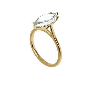 18K Yellow Gold Fine Engagement <b>Ring</b> 3.00CT Marquise Cut Lab Grown Diamond Proposal <b>Signet</b> for <b>Women</b> IGI Certified for Party - Product Image 4