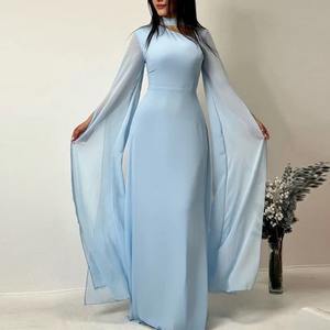 Vestido de Fiesta de Verano para Mujer, Cuello Redondo, Manga Corta, Recto, Hasta la Rodilla, Decoración de Encaje, Color Sólido, Ajuste Holgado - Product Image 4