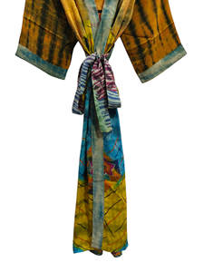 ชุดเดรสสำหรับเจ้าสาวเสื้อคลุมส่าหรีสไตล์อินเดียเสื้อคลุมสำหรับเป็นของขวัญชุดปาร์ตี้ชายหาดชุดกิโมโนผ้าไหมส่าหรีพิมพ์ลายอินเดีย - Product Image 4
