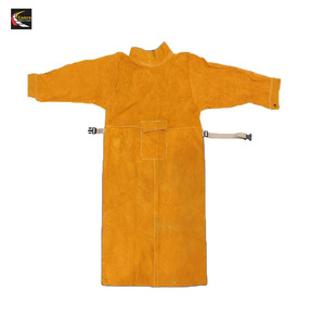 Chaqueta de soldadura resistente al calor, delantal de soldadura de cuero de vaca con manga para trabajo de corte de soldadura resistente - Product Image 5