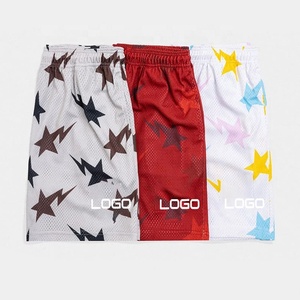 2025กางเกงกีฬาขาสั้นผู้ชายผ้าคอตตอนผ้าตาข่ายแห้งเร็วพิมพ์ลายลำลองมีเชือกผูกปิดกางเกงวิ่งออกกำลังกาย - Product Image 6