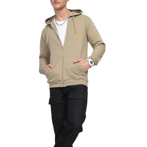 Vente chaude De Mode Zipper Hoodies Pakistan Fait Meilleure Conception Vos Propres Hommes Plain Blanc Bon Prix Hommes Zipper Hoodie - Product Image 5