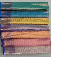 Saris en brocart bio sur mesure 100% polyester imprimé pour filles, pour cadeaux de mariage et revente par les magasins de tissus