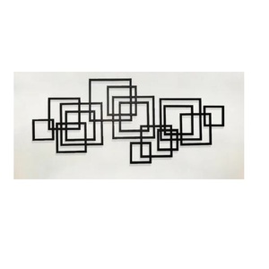 Nouvelle décoration murale en métal fabriquée à la main couleur noire mate décoration contemporaine élégante pour la maison et les hôtels - Product Image 1