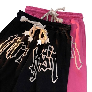 2022 ropa de calle Unisex pantalones de chándal cordón de algodón personalizado holgado francés Terry Jogger 3D para estampado Puff cintura media alta-hombres - Product Image 5