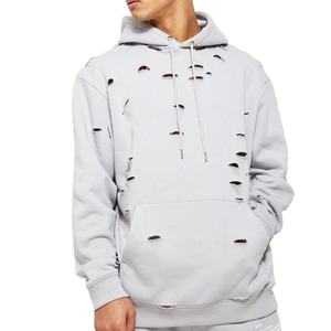 Conjunto de Ropa Urbana para Hombre, Sudadera con Hombros Caídos, Estilo Desgastado, Color Sólido Personalizable, Ropa de Invierno de Pakistán - Product Image 5