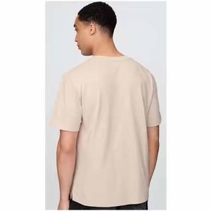 Logotipo personalizado 230gsm O-cuello de gran tamaño Unisex Casual diario Camiseta 100% algodón poliéster manga corta Algodón puro para hombres - Product Image 2