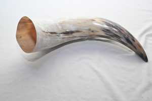 Recién llegado, artesanía natural, cuerno para beber de Búfalo, vaca tallada para decoración navideña, adorno vikingo pulido - Product Image 3