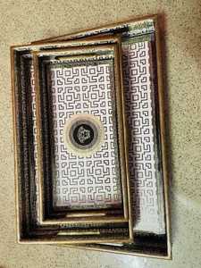 จีเอ็มอิมเพ็กซ์ชุดถาดไม้เอ็มดีเอฟและอีนาเมล3ชิ้นพร้อมที่จับสำหรับอาหารเช้าร้านอาหาร - Product Image 3