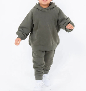 Venta al por mayor al aire libre niños chándales personalizados con capucha Jogger con 100% conjuntos de chándal de algodón para el invierno - Product Image 4