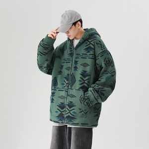 Sudaderas con capucha de lana de peluche informales de manga larga para hombre, Jersey personalizable de punto de talla XXS con estampado Digital de invierno - Product Image 1