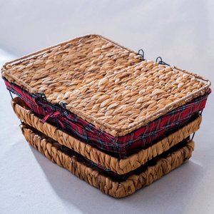 Panier de pique-nique en jacinthe d'eau à prix de gros, paniers de rangement pour le garde-manger, fabriqués au Vietnam - Product Image 2