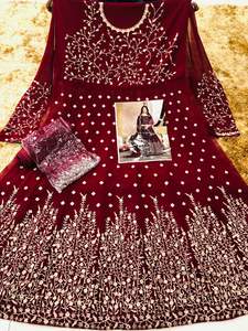 Nuevo traje de diseñador étnico moderno indio paquistaní tela Georgette de imitación pesada Dupatta High Traditional Pishwas Anarkali - Product Image 4