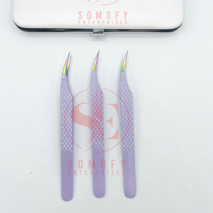 Pinzas Profesionales para Pestañas en Forma de Delfín, Acero Inoxidable, Agarre de Diamante, Punta Curva, Mango Plano Antideslizante, Precisión de 10 mm - Product Image 5