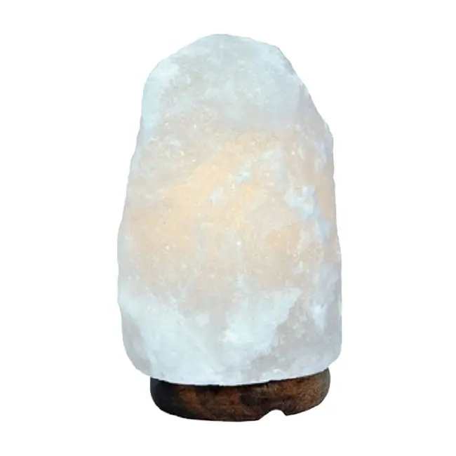 مصباح ملح أبيض هيمالايا منحوت يدويًا من جهة تصنيع المعدات الأصلية ، مصباح ملح هيمالايا طبيعي أبيض للمنزل