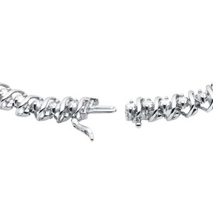 Classic Simple Designer Round Moissanite Diamond Studded In S925 <b>Silver</b> Tennis Bracelet for Women Jewelry for Parties and Gifts - Product Image 2