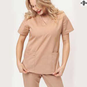 Médico personalizado Scrubs venta al por mayor de poliéster y algodón Scrubs para las mujeres del Hospital uniformes conjuntos nueva moda 2025 mejor Artical - Product Image 4