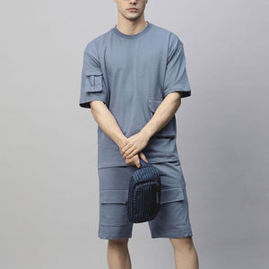 Nuevo Diseño, Conjunto de Camiseta y Pantalones Cortos Personalizados para Hombre, Conjunto Deportivo de Algodón, Conjunto de 2 Piezas Transpirable para Hombre - Product Image 3