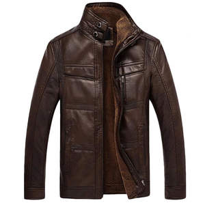 Año Nuevo 2025 otoño moda hombres ropa Faux cuero Biker Slim Fit motocicleta abrigos PU Chaquetas Chaqueta para hombres - Product Image 6