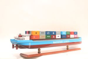 เรือจำลองไม้ MACSTAR NGHI SON SHIP งานฝีมือ ตกแต่งตามหลักฮวงจุ้ย เรือบรรทุกสินค้าเชิงพาณิชย์ สำหรับตั้งโชว์ สะสม ของขวัญที่ระลึกทั่วโลก - Product Image 4