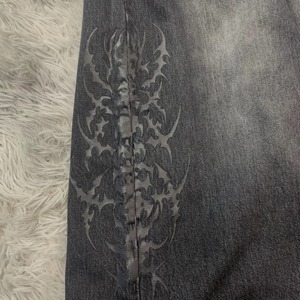Yeni varış moda 100% pamuk Buggy kot pantolon kadın ekran baskılı tasarım tüm satış iç<span class=keywords><strong>in</strong></span> nefes Buggy kot pantolon - Product Image 6