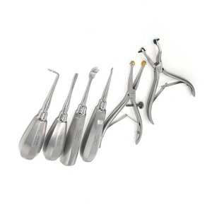 Kit d'instruments chirurgicaux professionnels réglables en acier inoxydable de 6 pièces pour l'extraction de couronnes dentaires : forceps, écarteurs, séparateurs et élévateurs - Product Image 2