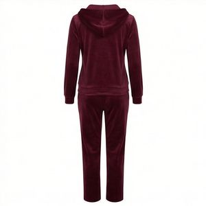 Survêtement en velours tendance et populaire, vente en gros, survêtement en velours pour femmes pas cher, design personnalisé, survêtement respirant, vêtements de sport - Product Image 2