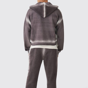 Sweat à capuche surdimensionné en tricot lavé, design personnalisé, vêtements d'hiver, écologique, pour hommes, luxe, hip-hop, uni, polyester - Product Image 5