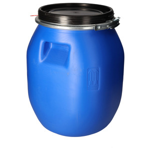 Barile con coperchio in plastica, quadrato, blu, 30 litri - Product Image 1