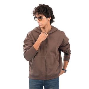 Mens Zipper Up <b>Hoodie</b> OEM Custom <b>Fleece</b> Sweatshirt Casual Streetwear <b>Hoodie</b> for Autumn Winter Use - Product Image 5