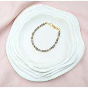 Bracelet élégant en cristal de labradorite plaqué or 18 carats, accessoire de mode - Product Image 6
