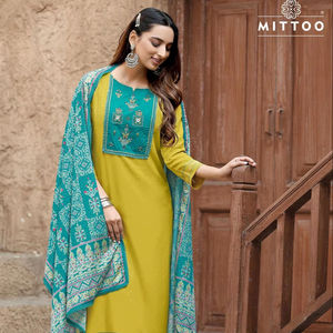 Mittoo Chand Rayon Kurti Formal Style <b>Indian</b> & <b>Pakistani</b> <b>Clothing</b> Exporters in India - Product Image 1
