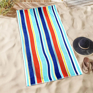 Serviette de plage de luxe 100% coton, haute qualité, pour la natation, les voyages, design personnalisé, prix de gros, logo, gym, sport - Product Image 5